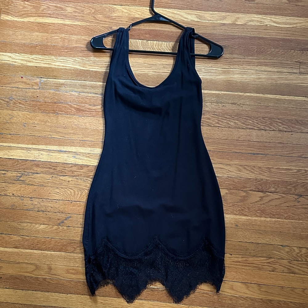 Crossfox lace slip dress